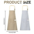 thumbnail image 3 of Home Kitchen Stain-Proof Apron, Women's Striped Apron with Pockets Cooking Apron, Cotton and Linen Sleeveless Smock, Adult Kitchen Apron, Blue, 3 of 9