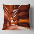 thumbnail image 2 of Designart Breathtaking Antelope Canyon - Landscape Photo Throw Pillow - 18x18, 2 of 5