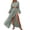 Green, variant on GJSYRH Women's Summer Linen Sets 2 Piece Outfits Long Sleeve Crop Tops and High Waist Slit Maxi Skirts