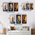 thumbnail image 4 of Designart "Raid To The Tresor Pirate Boat" Pirate Framed Wall Art Set Of 3 - Yellow Pirate Frame Gallery Set For Office Decor, 4 of 6