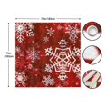 thumbnail image 4 of Merry Christmas Snowflake Shower Curtain Set Happy Holiday Winter Red Bathroom Decorative Winter Waterproof Fabric 70x70 Inch, 4 of 7