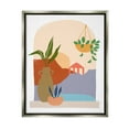 thumbnail image 3 of Stupell Industries Bold Hanging Potted Plants Windowsill Landscape Scene Graphic Art Luster Gray Floating Framed Canvas Print Wall Art, Design by June Erica Vess, 3 of 5