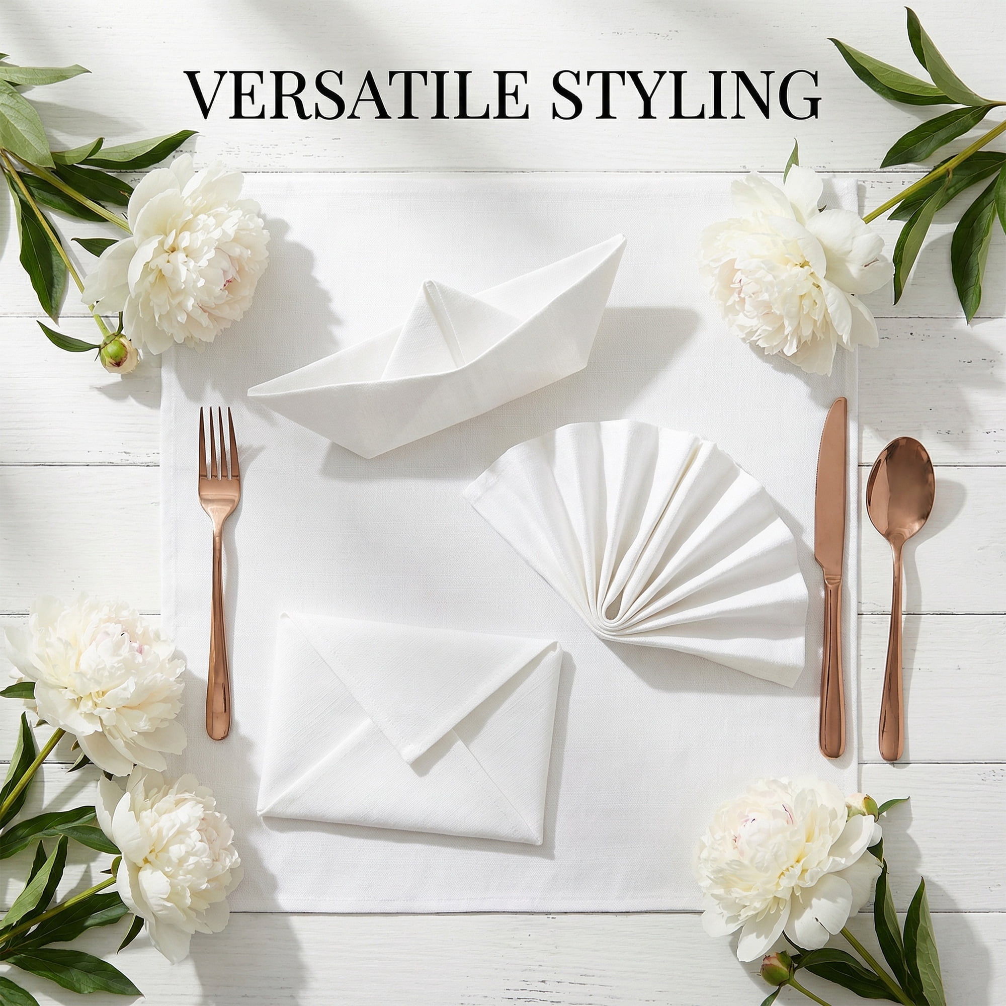Unique Bargains 6Pcs Dinner Use Cotton Cloth Napkins White 20x20inch