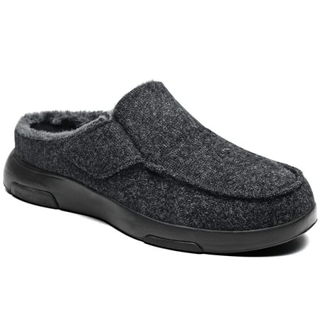 

OrthoComfoot Mens Slippers with Arch Support Plantar Fasciitis Orthopedic House Shoes Slip On Moccasin Slippers for Indoor Outdoor