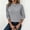 Gray round neck long sleeve top women a1, variant on thefmos Women's Round Neck Long Sleeve Pullover Top Slim Fit Solid Color Casual Blouse Casual Fashion Fall Winter Outfit, Sky Blue 2XL