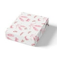 thumbnail image 4 of Erosebridal Housse de Couette Nœud Rose Simple, Literie Chaussures de Ballet Taille Simple, Déco Florale Fleur Rustique, Réversible 2 Pcs(Sans Couette), 4 of 7