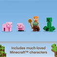 thumbnail image 6 of LEGO Minecraft The Pig House, 21170 with Alex, Creeper and 2 Pig Figures, Animal Building Toy, Ages 8+, 6 of 12