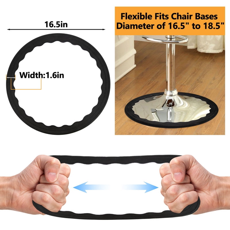 Fukushima Bar Stool Leg Protectors Ring - 4Pcs Non-Slip Silicone Chair Leg Floor Protectors, Protect Wooden Floors, Prevent Scratches and Noise - Fits 16.5" to 18.5" Bar Stools