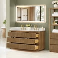 thumbnail image 4 of Navan 60"  Wood Vanity in Weathered Brown with Engineered Stone Top No Mirror, 4 of 16