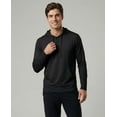 thumbnail image 2 of Real Essentials 3 Pack: Men's Cotton Henley Pullover Hoodie Casual Workout Comfort Long Sleeve Hooded Sweatshirt Big & Tall, 2 of 6