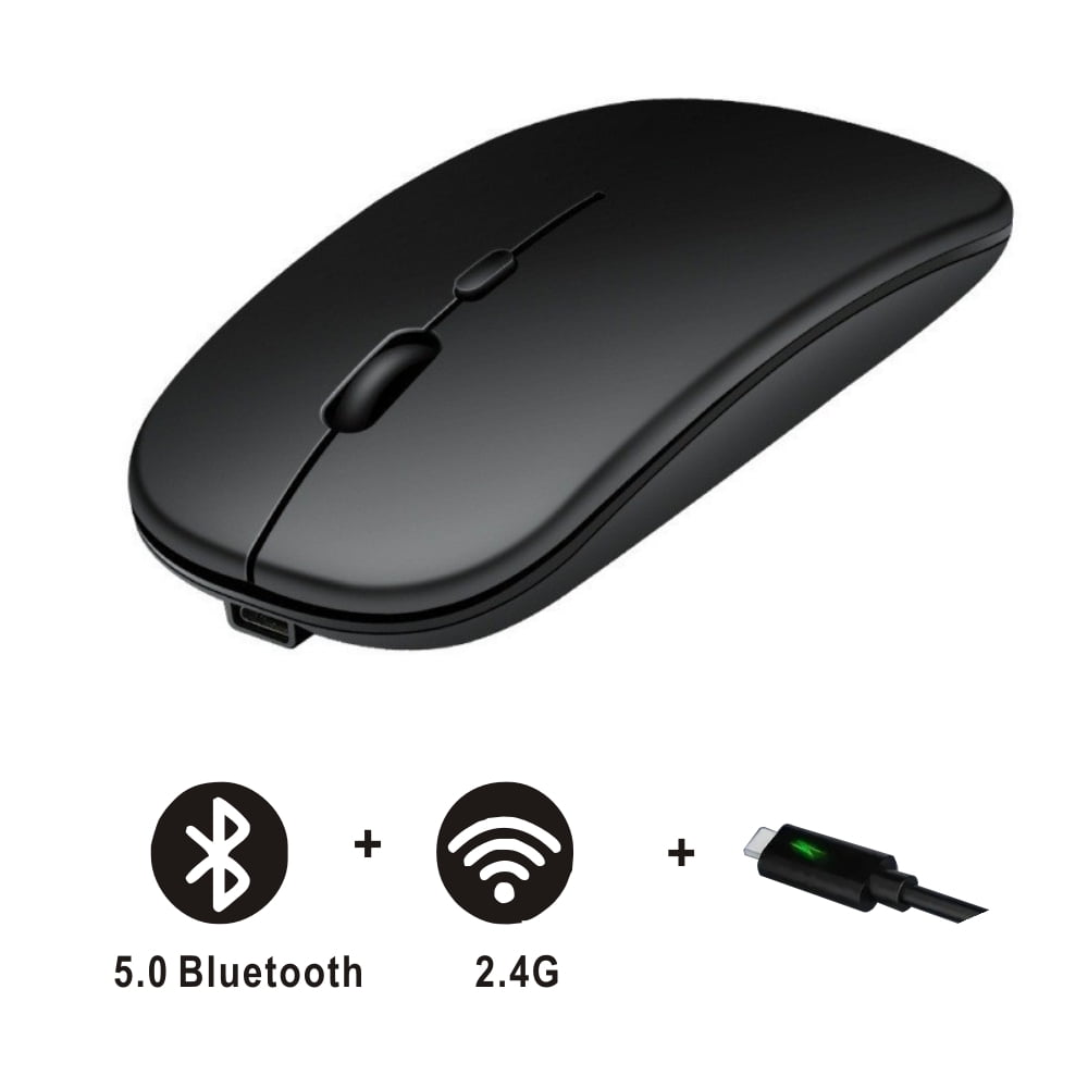 Wireless Bluetooth Mouse Rechargeable Dual Mode 5.2  Silent Computer  gaming  Ergonomic Mouse 2.4 USB for PC Laptops