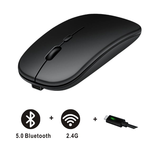 Wireless Bluetooth Mouse Rechargeable Dual Mode 5.2  Silent Computer  gaming  Ergonomic Mouse 2.4 USB for PC Laptops