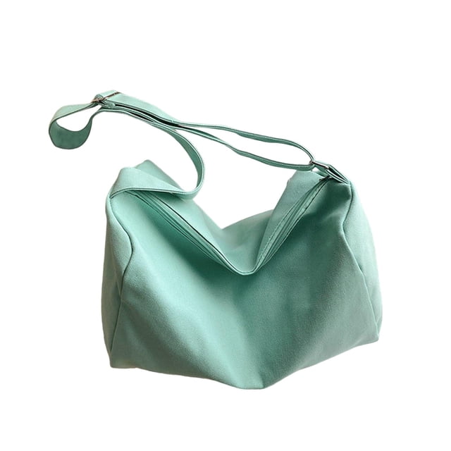 Bolso de hombro tipo hobo de gran capacidad, ligero, informal, tipo cartera para mujer Verde