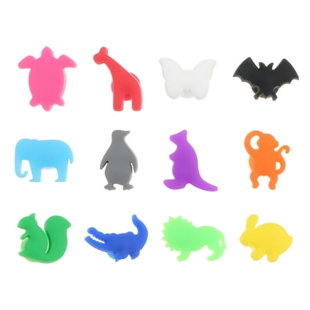 

TOYMYTOY 12PCS Silicone Wine Glass Marker Creative Animals Design Drink Charms Label Mark Glass Identification for Party Banquet