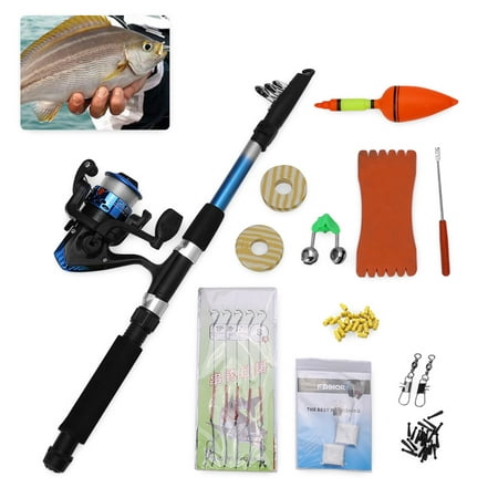 Yosoo Telescopic Fishing Rod Reel Combo Sea Saltwater Fishing Kit Accessory
