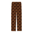 thumbnail image 3 of Adeawade Mens Halloween Pants Festival Pajamas Bat Graphic Pj Bottoms Hallowmas Sleepwear Drawstring Pants With Pocket Wide Leg Slacks Casual Trousers Retro Home Wear Brown L, 3 of 6