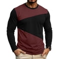 thumbnail image 2 of WAENQINLA Men Lightweight Long Sleeve Tees Crew Neck Color Block Slim Fit Tshirts Moisture Wicking Breathable Casual Pullover Tops S-2XL, 2 of 5