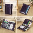 thumbnail image 6 of Contact's Genuine Leather Women Bifold Wallets RFID Blocking (Deep Purple), 6 of 11