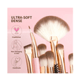 thumbnail image 2 of 15 brochas de maquillaje Belug Rosa, 2 of 4