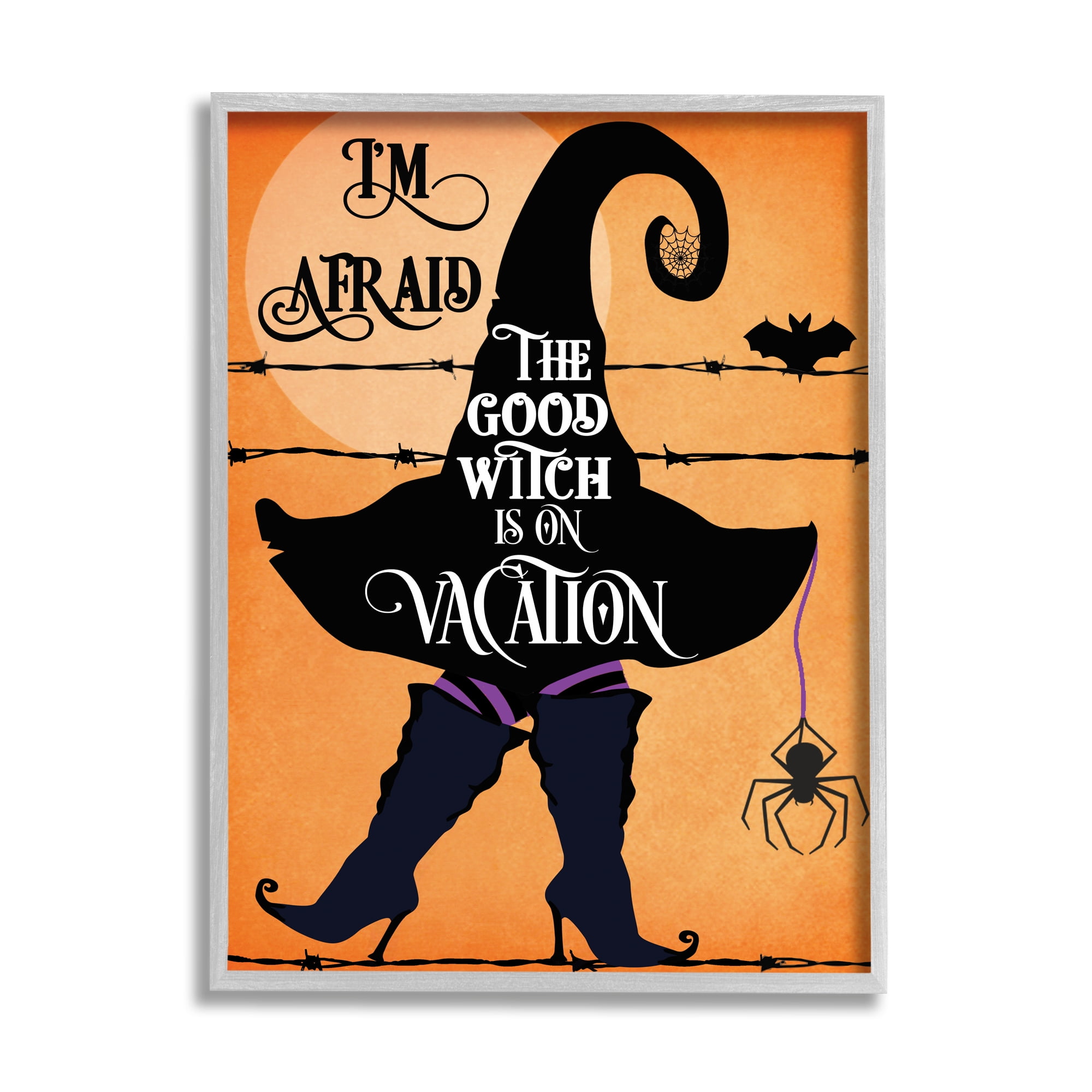 Stupell Industries Good Witch On Vacation Fun Festive Halloween Fantasy, 16  x 20, Designed by Jill Meyer