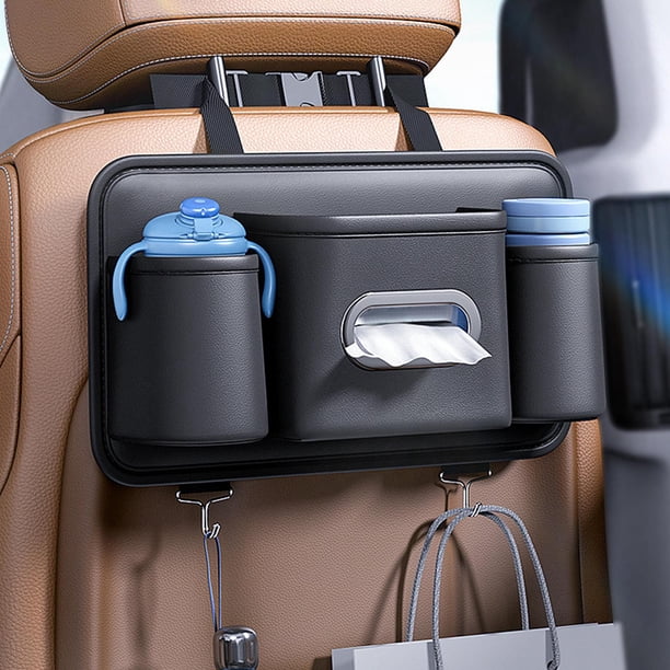 Organizador para asiento trasero de coche DYNWAVEMX con 2 portavasos y ganchos