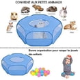 thumbnail image 5 of Parque Infantil para Animales pequeños con Funda Jaula Plegable y portátil Impermeable Transpirable para Conejos, Ardillas, Gatitos, Cachorros, Chinchillas y Erizos Azul, 5 of 5