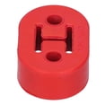 thumbnail image 2 of Rubber Insulator Mount Tip 2-Hole Muffler Hanger Polyurethane Shakeproof Universal Automobile Exhaust Pipe FittingsRed, 2 of 8