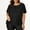 Black, variant on Plus Size Tops for Women Trendy Casual Orange Short Sleeve Solid Dressy Blouses Womens Tank Tops XXXXL