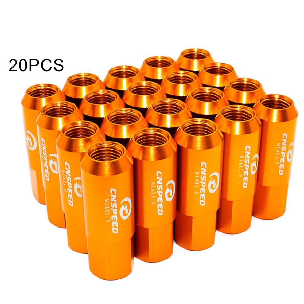 20pcs set 60mm M14*1.5 Wheel Nuts New 20PCS Racing Lug Wheel Nuts Screw