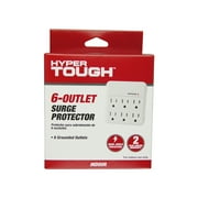 Hyper Tough Indoor 6-Outlet Surge Tap 1000-Joule Protection, 15 Amps, White