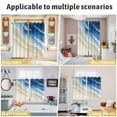 thumbnail image 5 of Navy Blue Ombre Ocean Kitchen Curtains Window Panels, Watercolor Coastal Beach Waves Insulated Window Treatment Curtain, Grommet Curtains for Bedroom/Living Room/Bathroom, 2 Piece 42"Wx63"L, 5 of 8
