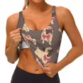 thumbnail image 3 of Pofeuu Cut Pug Print Sports Bra for Women Sexy Vest Yoga Running Gym Fitness Crop Bras Tops-XX-Large, 3 of 8