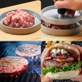 thumbnail image 2 of Juego de 100 papeles para hamburguesas, prensa para parrilla, molde antiadherente para hamburguesas con hojas de papel para hamburguesas con cera gratis, carne, ternera, queso, hamburguesa v, 2 of 5