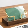 thumbnail image 5 of Walnut Brass Business Card Holder Wooden Business Card Holder Metal Business Card Rack Solid Wood Card Note Box, 5 of 5