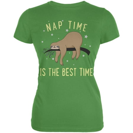 Sloth Nap Time Is The Best Juniors Soft T Shirt (Best Tee Time App)