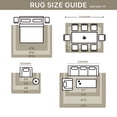 thumbnail image 4 of 5x7 Area Rug for Living Room and Bedroom Machine Washable Non Slip Low Pile Lightweight Print Pattern Indoor Floral Medallion, Dusty Brown, 4 of 8