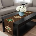 thumbnail image 4 of Brown Green Boho Table Runner 120 Inches Long, Vintage Southwest Abstract Geometric Kitchen Coffee Dining Table Decoration for Home Party Birthday Wedding Home Decor 13x120 Inches, 4 of 8