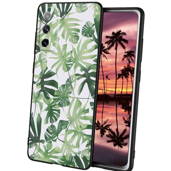 Compatible with Samsung Galaxy S20 FE Phone Case, Tropical-Leaves-16 Case Men Women, Flexible Silicone Shockproof Case for Samsung Galaxy S20 FE