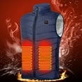 thumbnail image 1 of Heated Jacket 9 Heat Areas Heated Coat for Outdoor Hiking Camping (Blue M), 1 of 6