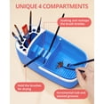 thumbnail image 2 of Limpiador de Pinceles GAMENOTE con Paleta y Mango Azul, 2 of 6
