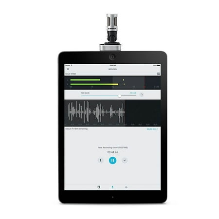 Shure MV88 iOS Digital Stereo Rotating Condenser Microphone Lightning Connector