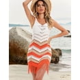 thumbnail image 3 of Swimsuit Coverup for Women Crochet Mesh Hollow Bathing Suit Cover Ups Color Stitching Beach Coverup Alsol Lamesa, 3 of 6