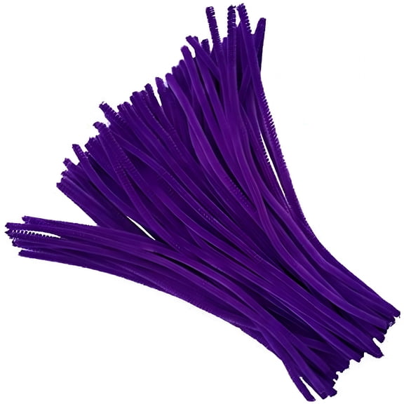 ACDANC Purple Chenille Stems Pipe Cleaners for Arts and Crafts Purple Pipe Cleaners- Pack of 100