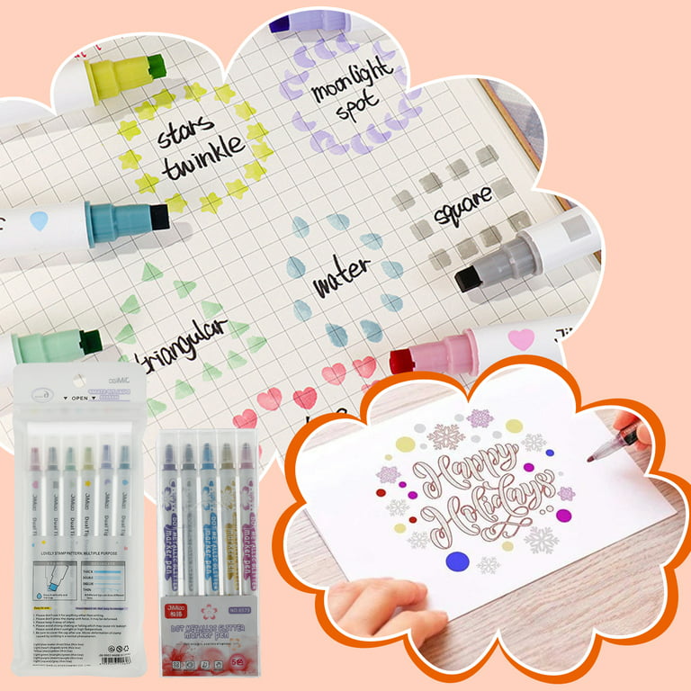 Evjurcn Dual Tip Dot Markers 11 Colors Dot Marker Pens for Kids Adults  Regular Colors Dot Pens for Journaling Scrapbooking DIY Highlighting  Drawing