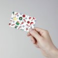 thumbnail image 4 of Pegatinas para tarjetas de crédito, diseño de corona navideña, resistente al agua, de vinilo rojo, para tarjetas bancarias, pegatinas protectoras, extraíbles, sin burbujas, para regalo, Feliz, 4 of 6