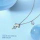 thumbnail image 3 of HTOOO women's necklace 925 sterling silver dolphin girl pendant necklace, 3 of 4