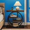 thumbnail image 4 of HUJHKIO 4-Tier End Table Narrow, Gold Side Table with Faux Marble Top, Modern Small Accent Table for Living Room, Slim Bedside Table Nightstand for Small Spaces, 4 of 5