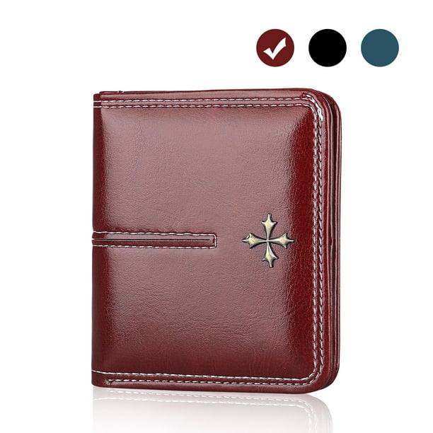 TSV TSV Women's Leather Bifold Wallet, Small Short