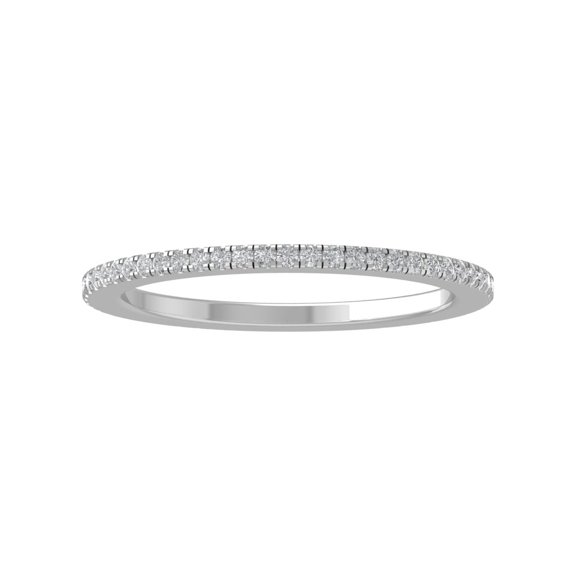 Araiya 10K White Gold Round Diamond Wedding Band Ring (3/4 cttw, I-J Color, I2-I3 Clarity), Size 10