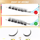 thumbnail image 3 of Joefnel Kit de extensión de pestañas DIY en casa, kit de extensión de pestañas de 100 piezas, kit de pestañas individuales, grupo de pestañas D Curl Wispy Lash Kit de pestañas Zhivalor BST3139207-5, 3 of 5